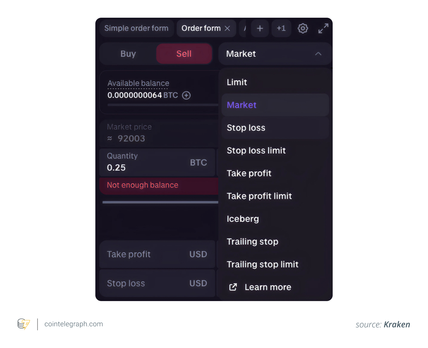 Set stop loss - Kraken example Set stop loss - Kraken example