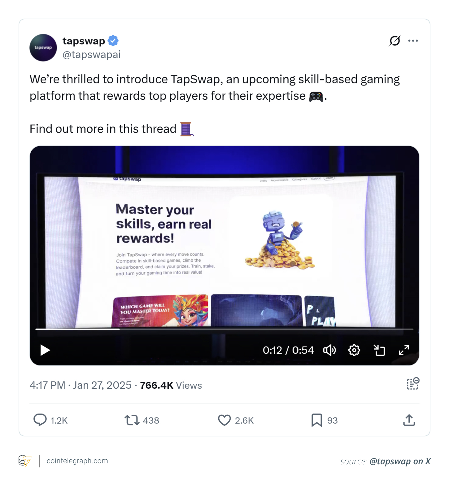 TapSwap announcing skill-based gaming TapSwap announcing skill-based gaming