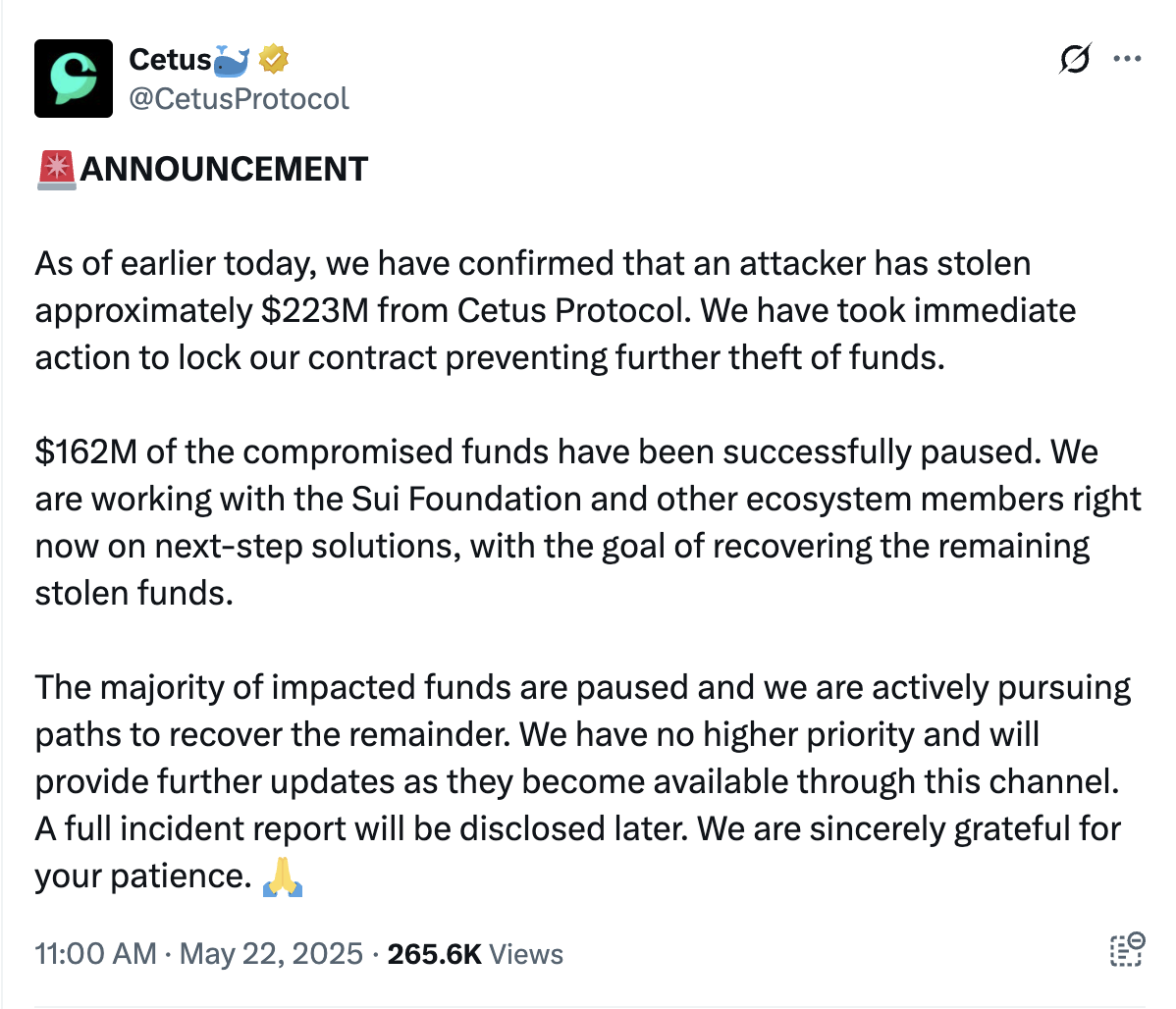 Smart Contracts, Cybersecurity, Hacks, SUI
