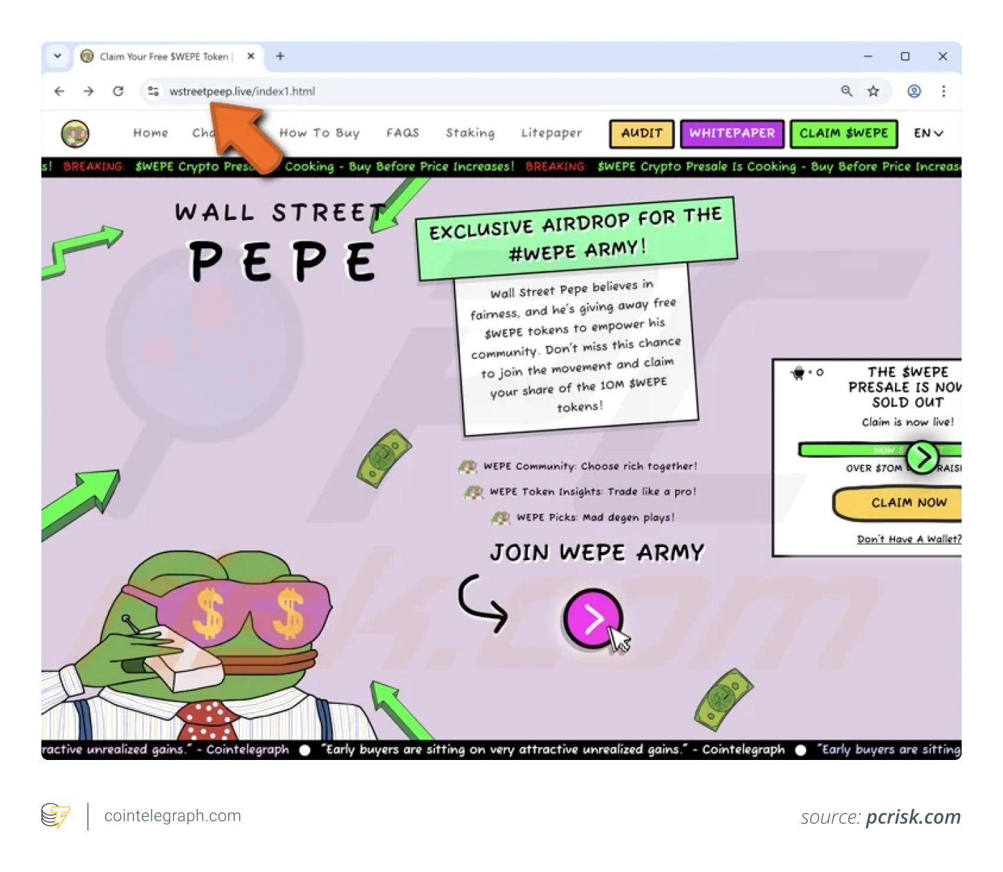 Fake Wall Street Pepe airdrop Fake Wall Street Pepe airdrop