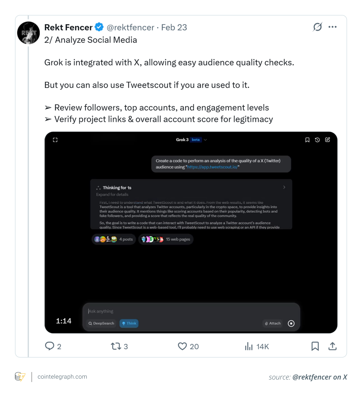 Social media analysis with Grok 3 Social media analysis with Grok 3