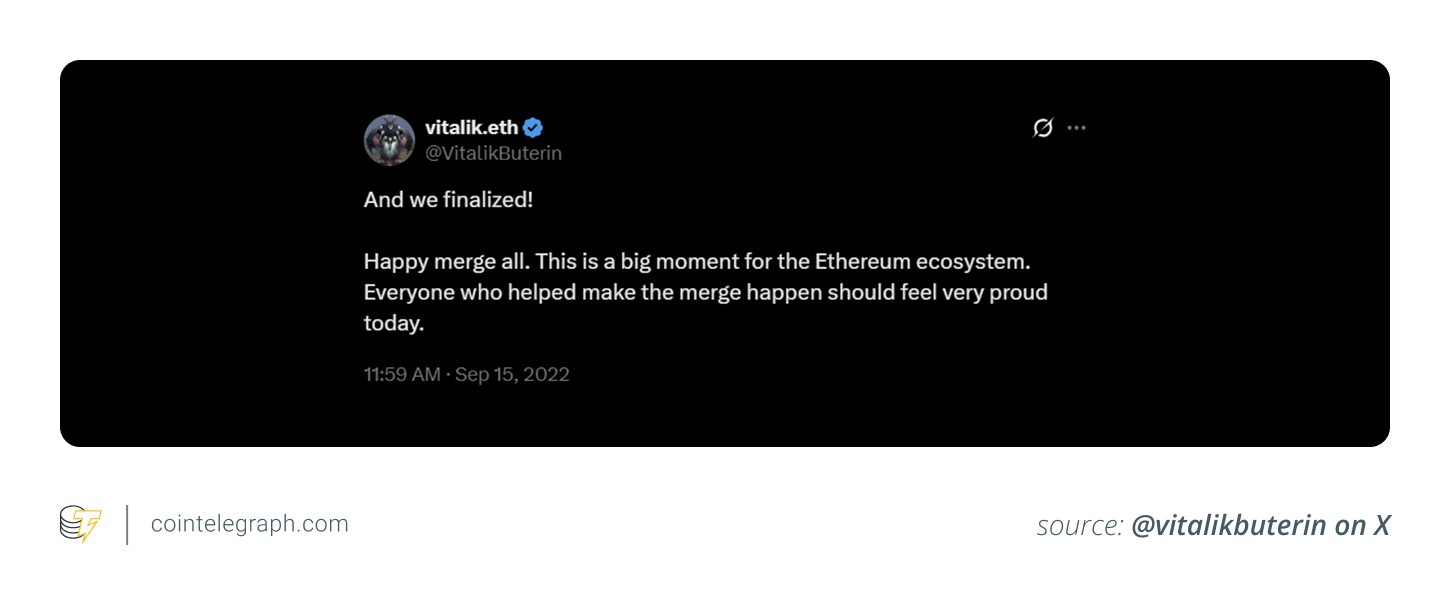 Vitalik Buterin's post on the Merge Vitalik Buterin's post on the Merge