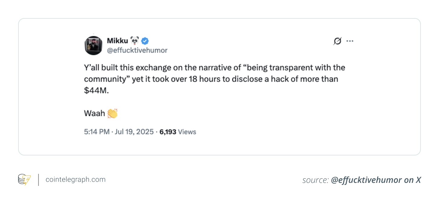 Crypto community criticizes CoinDCX's slow response Crypto community criticizes CoinDCX's slow response