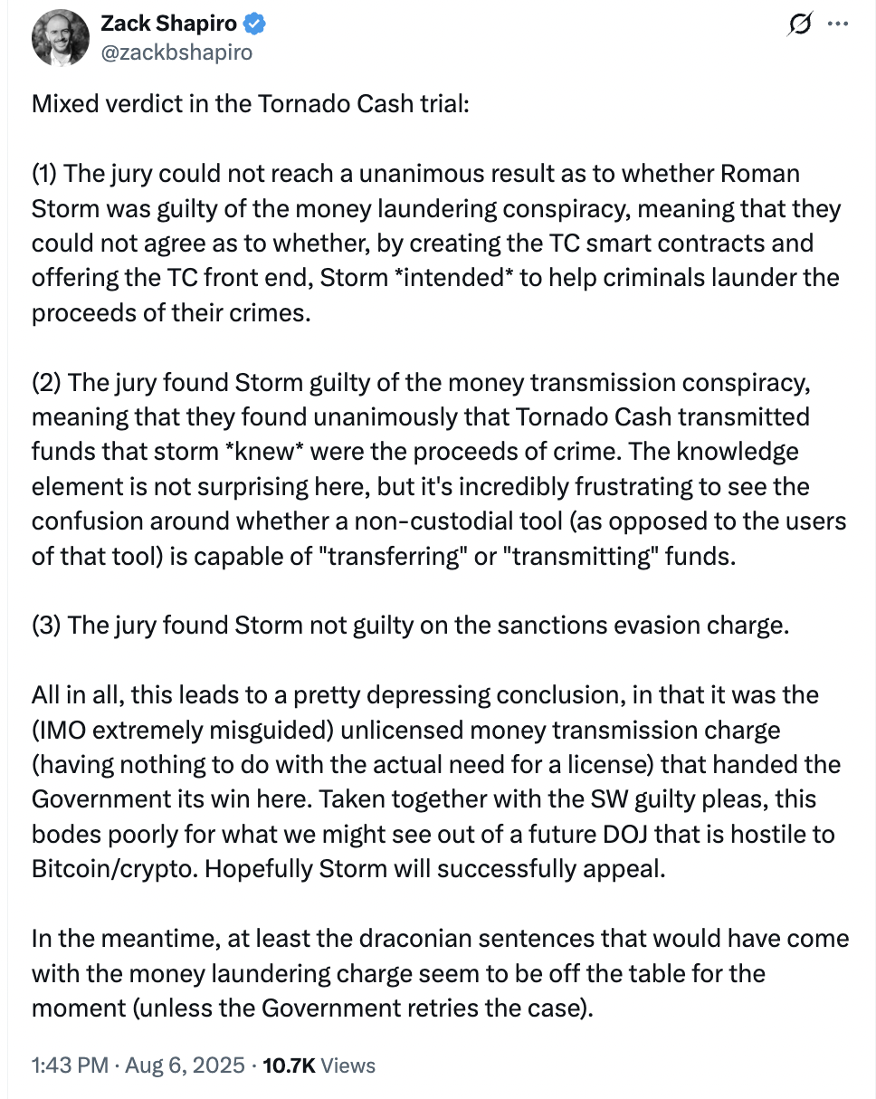 Law, Privacy, US Government, Court, Sanctions, Money Laundering, Tornado Cash