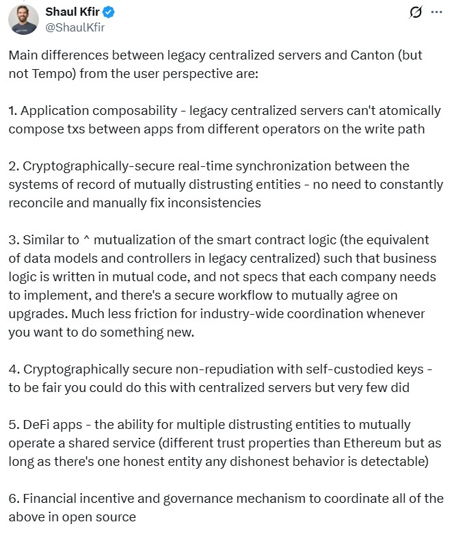 Decentralization, Privacy, Consensus, zk-Rollup, Tokenization, Features, Canton